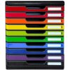 Exacompta cutie cu sertare MODULO A4, 10 sertare închise - Curcubeu