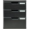 Boxă de sertare Exacompta MODULO A4, 3 sertare închise, neagră