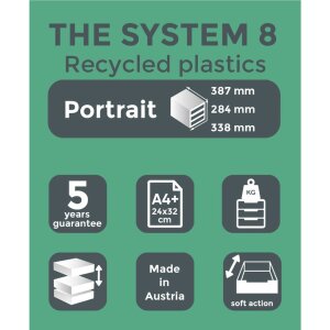 Exacompta 226040D Schubladenbox The System 8 Lichtgrau