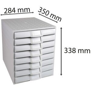 Cutie pentru dosare The System 8, Exacompta, gri deschis