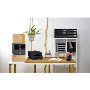 Stiftele Mini Octo Ecoblack - Negru, din plastic reciclat