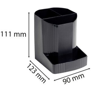 Stiftele Mini Octo Ecoblack - Negru, din plastic reciclat