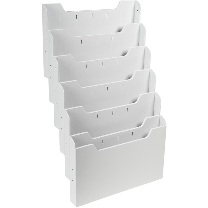 Exacompta 63240D Modulierbarer Wandprospektständer 6 Fächer A4 Querformat