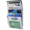 Exacompta Suport broșuri perete, 6 compartimente A4 orizontal, Cristal