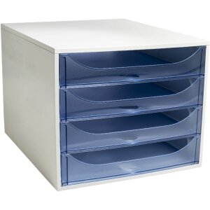 Exacompta 228610D ECOBOX Schubladenbox 4 Schubladen...