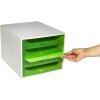 Exacompta OBOX cutie cu 4 sertare Verde măr 348x284x234 mm