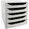 Exacompta ECOBOX cutie pentru sertare cu 5 sertare gri