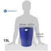 Exacompta Papierkorb ECOBIN 15 Liter Office Blau 26,3x26,3x33,5 cm