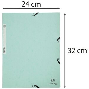 Exacompta 55533E mapă Aquarel A4 Verde Pastel, carton 400g/m²