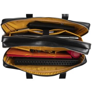 Exacompta Geantă Laptop 2 Compartimente Piele Neagră Exactive Schwarz