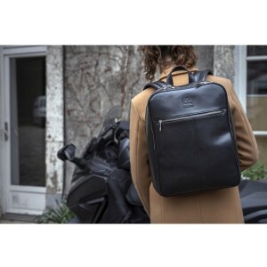 Exacompta 17637E Laptop rucsac piele negru impermeabil 17 inch Exactive