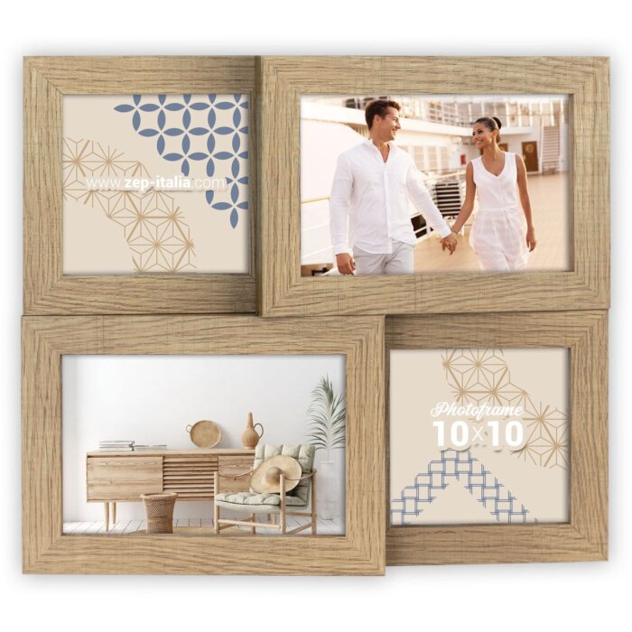 ZEP Galerie foto Bormio 4 fotografii 10x10 cm și 10x15 cm maro