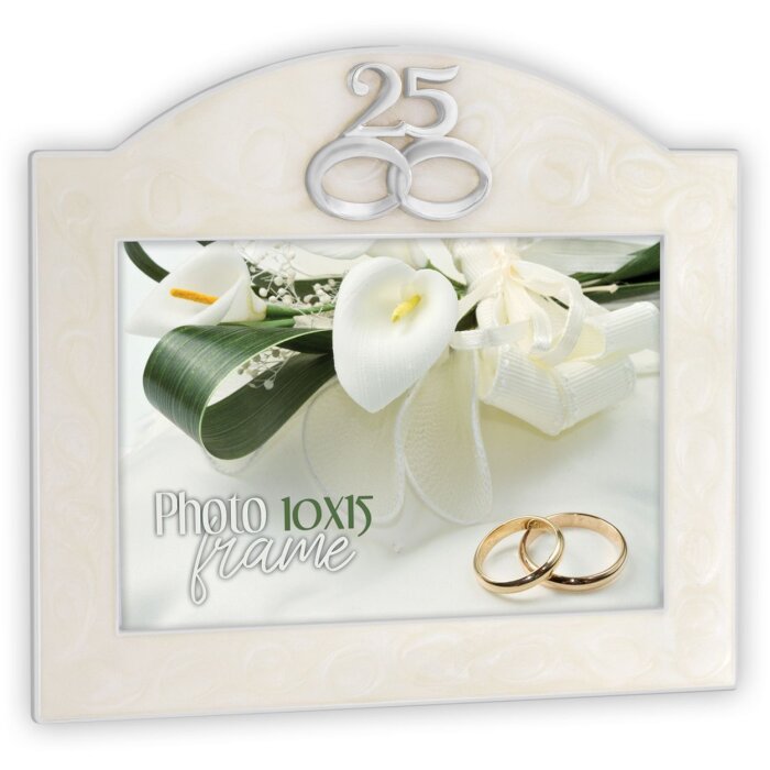 Diletta cadru 10x15 cm argint aniversare nunta