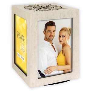ZEP Drehbarer Fotowürfel Harry Holz 4 Fotos 10x15 cm...