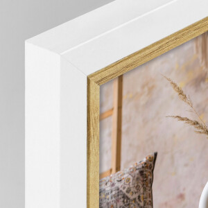 ZEP cadru dublu din lemn Ayas 2 fotografii 13x18 cm alb format portret