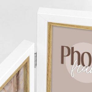 ZEP Doppelrahmen Ayas 2 Fotos 10x15 cm Weiß Hoch- und Querformat 30x17.5 cm