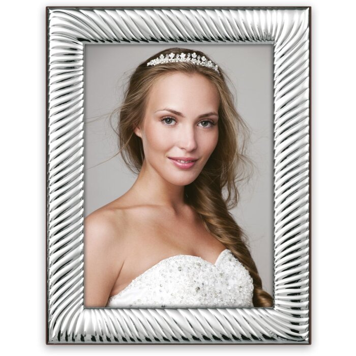 Cadru lucios Volterra 9x13 cm argintiu