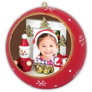 ZEP Crăciun bauble Jarvis pentru fotografie 3.5x4.5 cm...