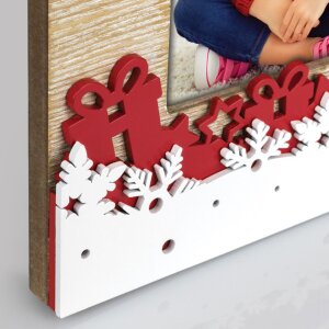 ZEP Weihnachts-Bilderrahmen Quincy 10x15 cm Holz mit Aufsteller Weihnachtsmotiv