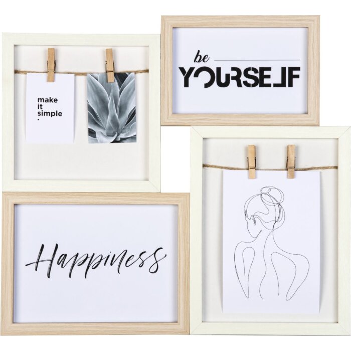 Hama Galerie foto Kiruna Cadru MDF 4 fotografii 34,5x37,2 cm Scandinav