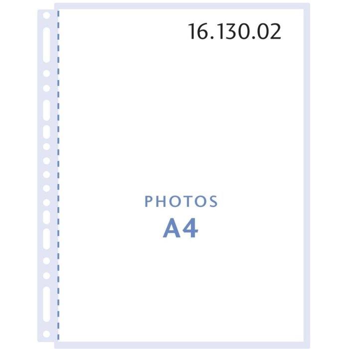 Hârtii foto Henzo DIN A4 alb, 10 bucăți, fără acid, pentru dosare Euro-4
