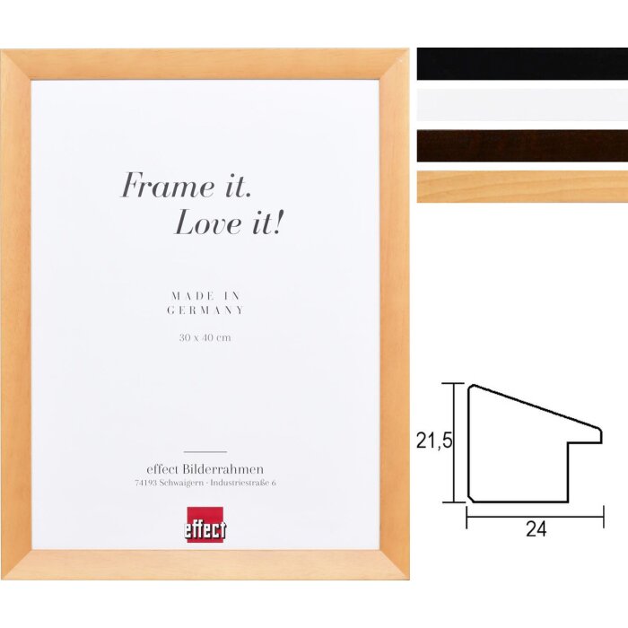 Efect cadru din lemn Top N lemn masiv diferite dimensiuni culori tipuri de sticlă