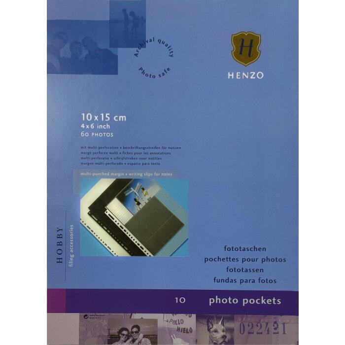Tasouri foto Henzo pentru 6 imagini 10x15 cm, alb, format DIN A4, 10 file suplimentare