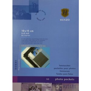 Henzo Fototaschen 6 Fotos 10x15 cm weiß DIN A4 10...