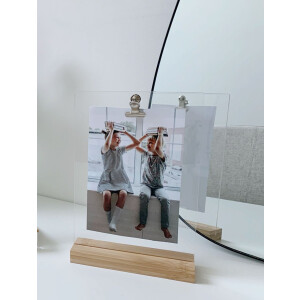 Cadru foto acrilic Deknudt S58RY1 natural 10x15 cm cu clip