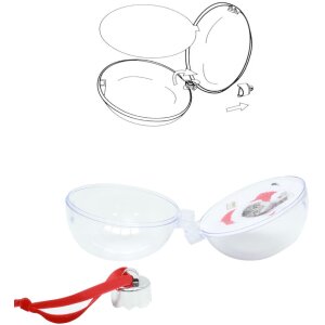 Deknudt fotografie Crăciun bauble S66FJ1 transparent 7.6 x7.6 cm