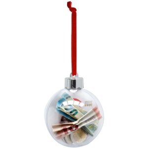 Deknudt fotografie Crăciun bauble S66FJ1 transparent 7.6 x7.6 cm