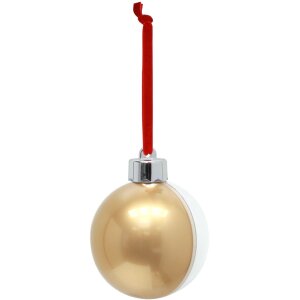 Deknudt fotografie Crăciun bauble S66FJ3 aur 7.6 x7.6 cm