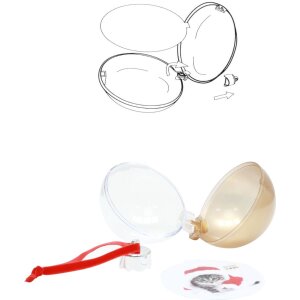 Deknudt fotografie Crăciun bauble S66FJ3 aur 7.6 x7.6 cm