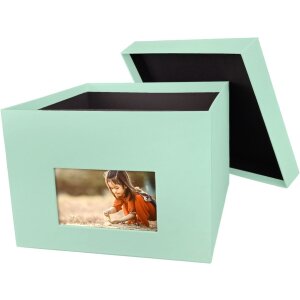 HNFD XL cutie foto Kandra 700 fotografii 15x20 cm mentă cu nervuri