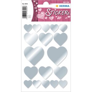 HERMA Sticker Herz Silber