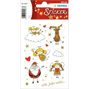 HERMA Sticker Engelchen Adele Weihnachtssticker bunt 30...