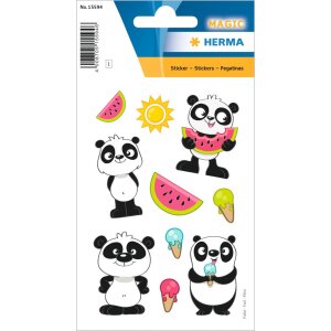 HERMA Panda der kleine Bär Foliensticker 10 Sticker