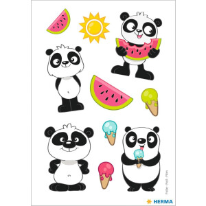 HERMA Panda der kleine Bär Foliensticker 10 Sticker