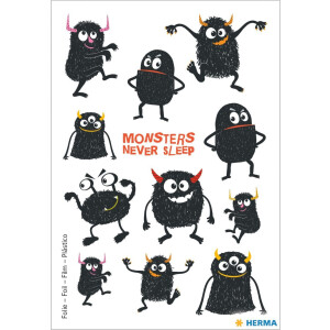 HERMA Monsters never sleep Foliensticker 12 Sticker