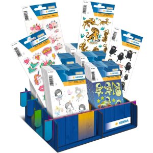 Stickeruri HERMA cu flori de Pfingstrosen din seamă strălucitoare