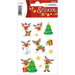 HERMA Sticker Little Rudolph Weihnachtsaufkleber 24...