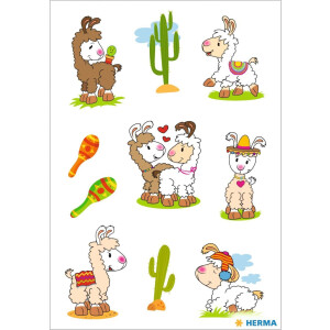 HERMA Sticker Lama - no Drama mehrfarbig 30 Stück
