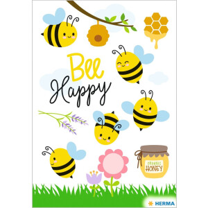 HERMA Cute Bees Sticker gelb 12 Stück