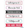 HERMA Sticker HOME "Überraschung" beglimmert – Geschenksticker mehrfarbig