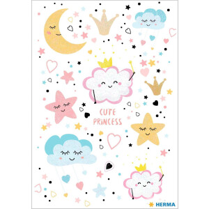 HERMA Sticker Cute Princess Pastellfarben 26 Sticker