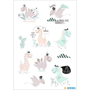 HERMA Sticker Dino Girl & She Rex bunt