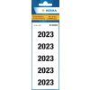 HERMA Anii 2023 pentru dosare, 60x26 mm, alb, adeziv permanent
