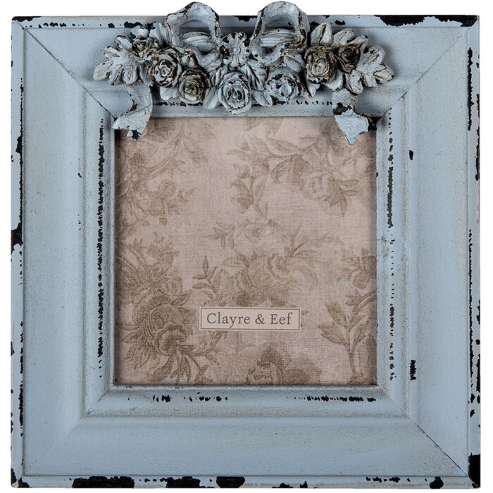 Clayre & Eef Cadru foto 2F0880 albastru 16x2x17 cm - 10x10 cm
