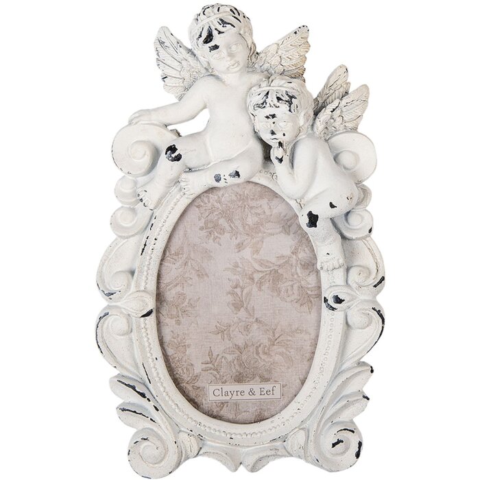 Clayre & Eef Cadru foto 2F0890 alb 14x3x23 cm - 9x13 cm