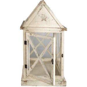 Clayre & Eef 5H0466 Decorare Mini seră 54x35x66 cm alb